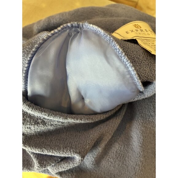 Vintage 90s Express Womens M Blue Oversized Sweater Long Sleeve Slouchy Top - Picture 7 of 7